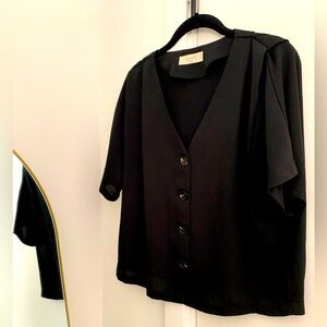 Black structured blouse